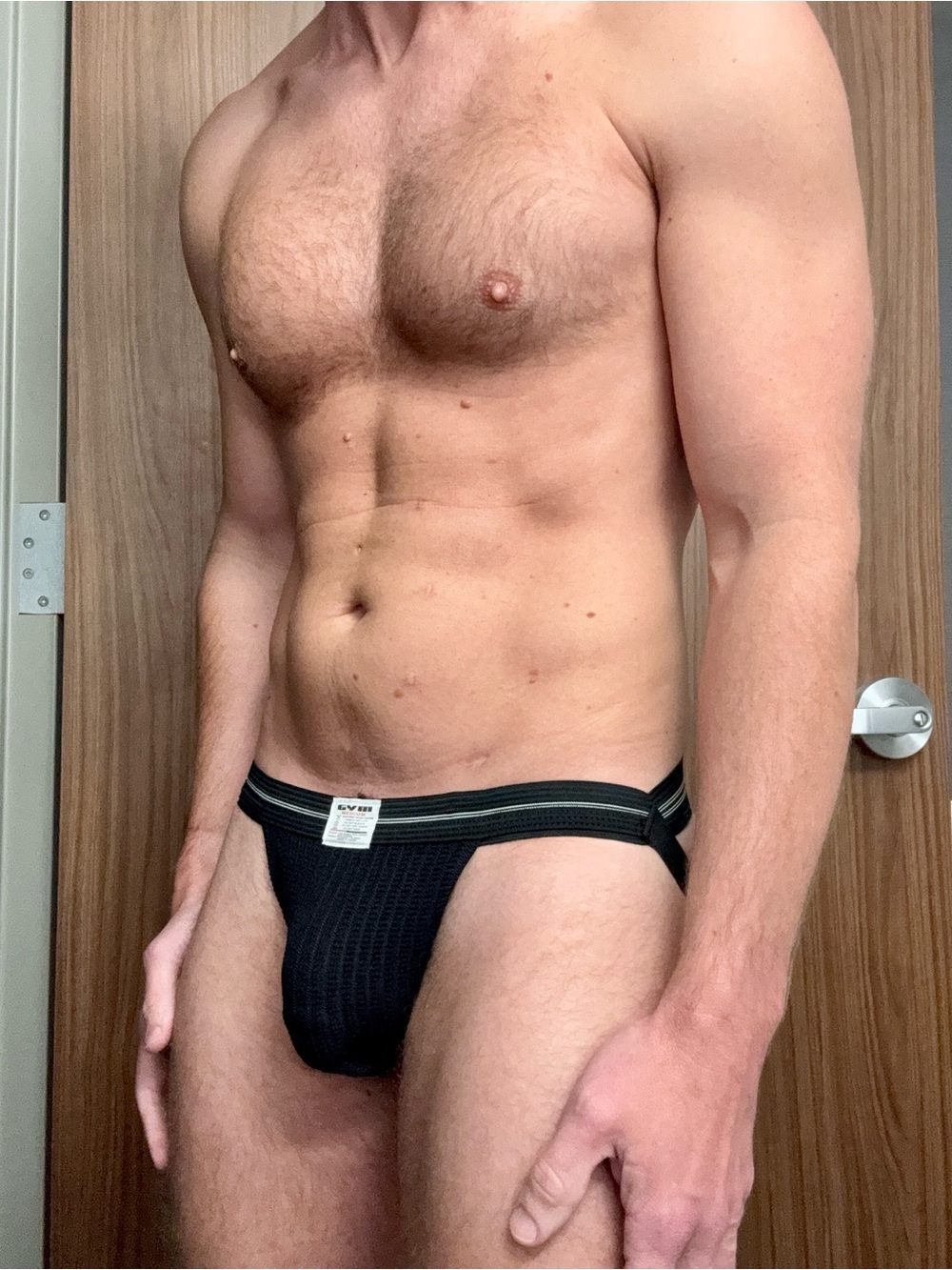 GYM 1” Swim / Run Jockstrap | Med | Black